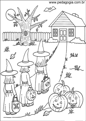 Desenhos de Halloween para Colorir - Curso Completo de Pedagogia